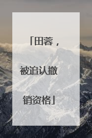 田蓉，被追认撤销资格